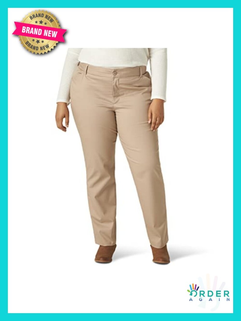 Relaxed Fit Straight Leg Wrinkle Free Work Pants